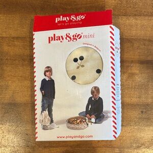 Mini Toy Storage Bag - Cream with Black Dots